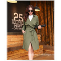 2015 Autumn New Fashion Long Belted Jacket